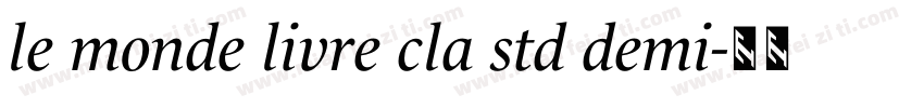 le monde livre cla std demi字体转换